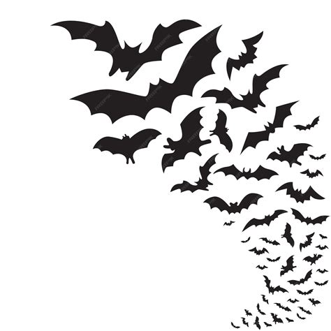 Flying Bat Silhouette