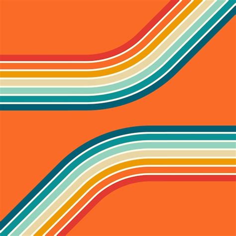 Premium Vector Retro Vintage 70s Style Stripes Background Poster