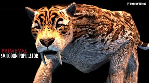 Primeval Smilodon Render 03 By Dracokhajiit On Deviantart