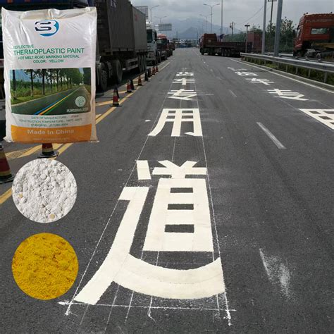 Highly Reflective Thermoplastic Road Marking Paint Road Paint And