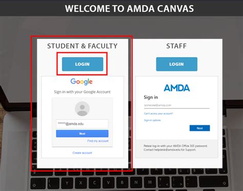 Student Canvas Log-in | AMDA IT Help