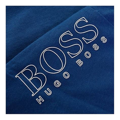 Hugo Boss Short Sleeve Crew T Shirt Modern Fit In Royal Blue Intoto7