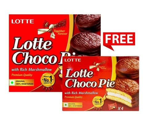 Lotte Choco Pie 300g Pack Of 12 Pack Of 4 FREE