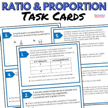 Ratio And Proportion Task Cards By The Positive Math Classroom By Amy