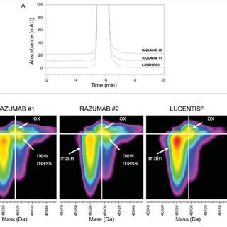 Fab Subunit Lc Uv Esi Ms Analysis A Overlay Of Uv Chromatograms At