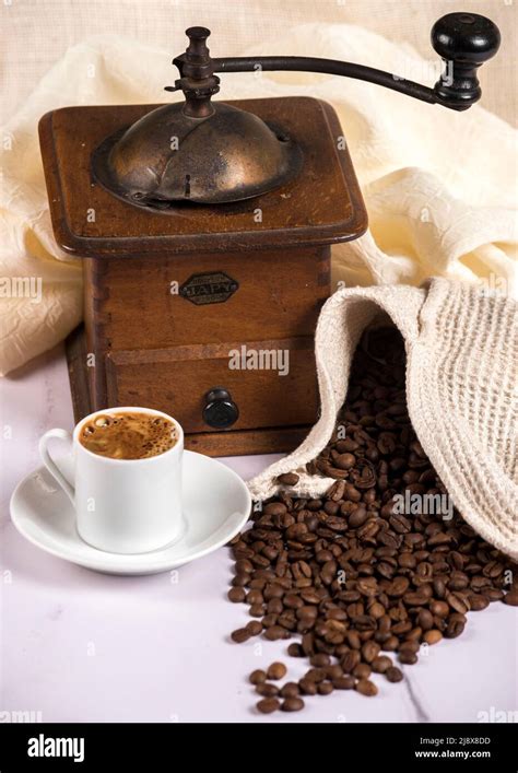 Coffee Grinder Preparation Of A Coffee Stock Photo Alamy