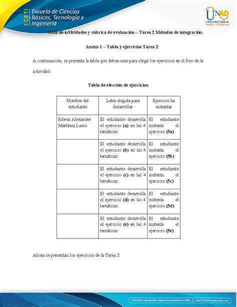 Unad 34994 Calculo Integral Tarea 2 Guía De Actividades Y Rúbrica De Evaluación Tarea 2