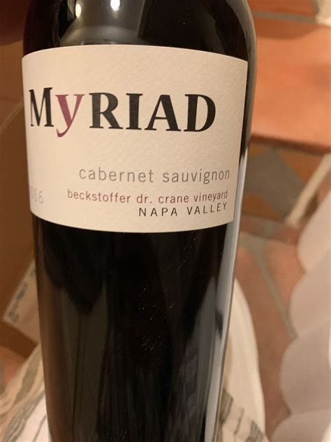 2016 Myriad Cellars Cabernet Sauvignon Beckstoffer Dr Crane Vineyard