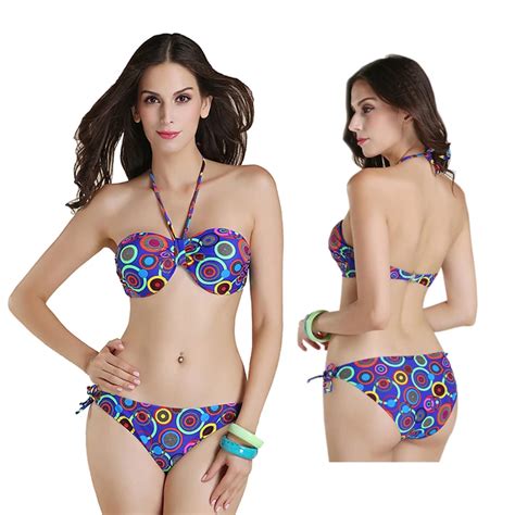 Neue Bikinis Frauen Sexy Set Bandeau Top Dot Print Sexy Frauen Bademode