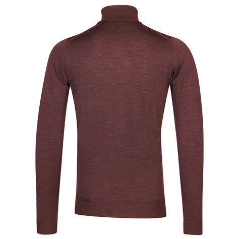 John Smedley Cherwell Merino Roll Neck Jumper In Copper