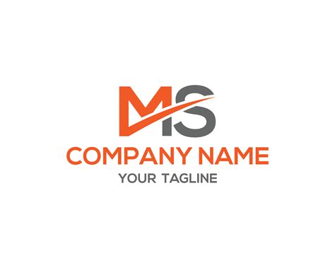 abstract letter ms simple modern initial logo design vector concept