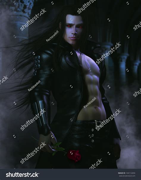 3d Fantasy Illustration Sexy Male Vampire ภาพประกอบสต็อก 104112650