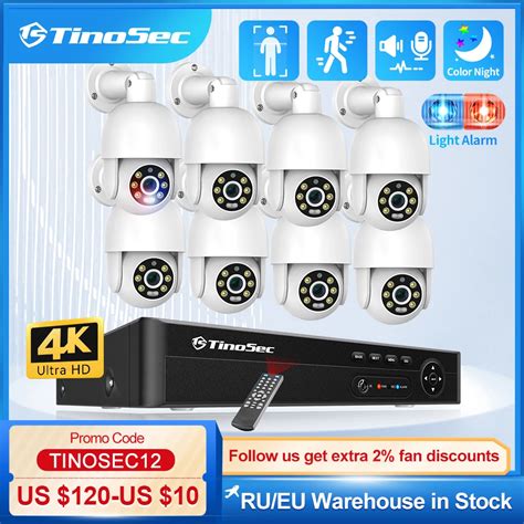 Tinosec H 265 8ch 4k Poe Security System Human Detection Colorful Night