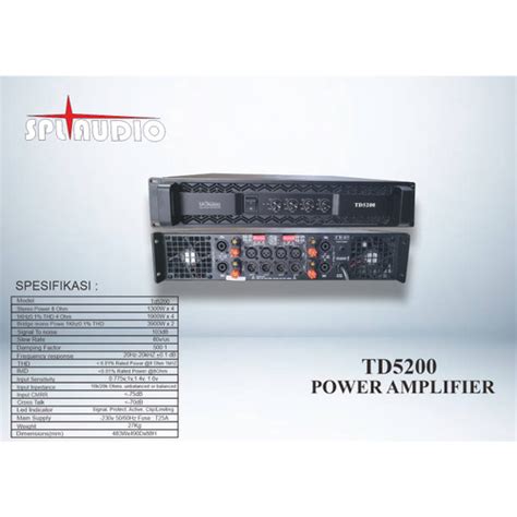 Jual Power Amplifier Channel Spl Audio Td Kota Bandung