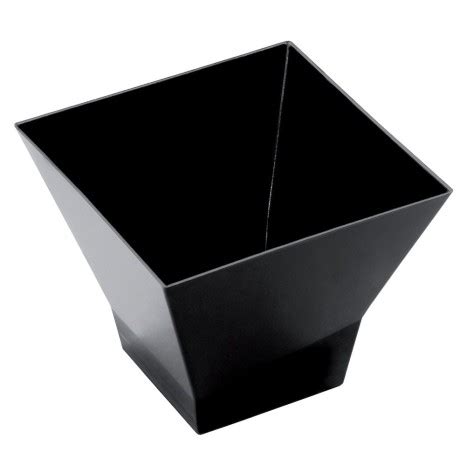 Verrines Pagode Plastique R Utilisable Noir Cl