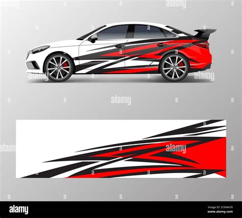 Abstract Stripe For Racing Car Wrap Sticker And Decal Design Vector