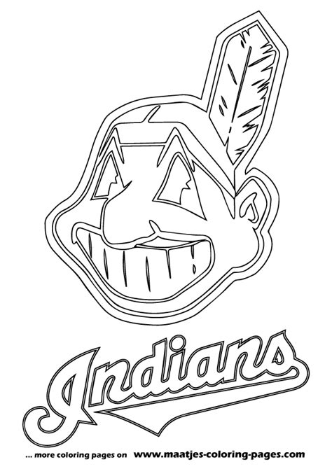 MLB Cleveland Indians logo coloring pages