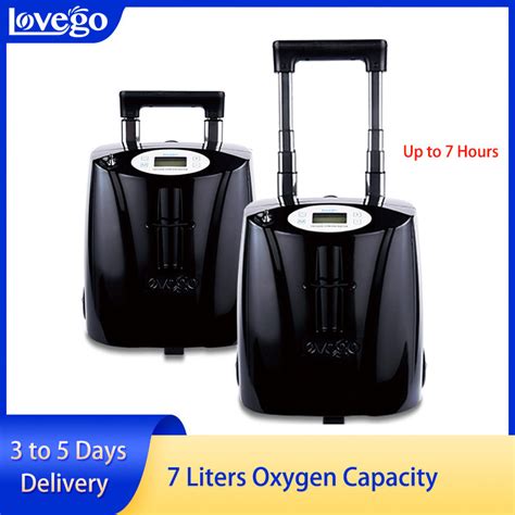 Continuous Flow Portable Oxygen Concentrator 7 Hours Battery