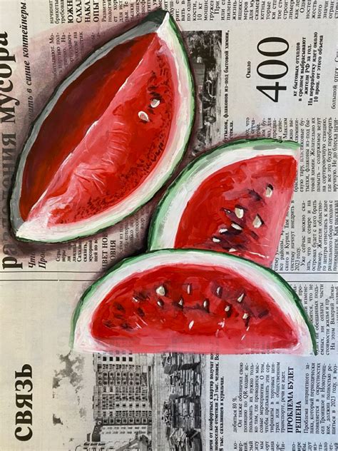 Watermelon Арбуз In 2024 Fruit Painting Art Drawings For Kids Food