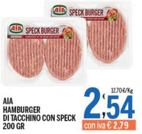 Aia Hamburger Di Tacchino Con Speck Gr Offerta Di Gruppo Pascar