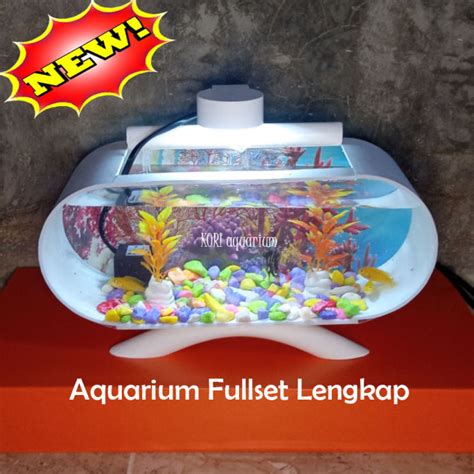 Promo Set Aquarium Mini Fullset Murah Dan Bagus Akuarium Unik