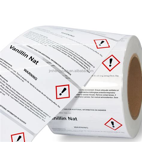 Custom Bopp Gloss White Packaging Jumbo Label Material Polypropylene