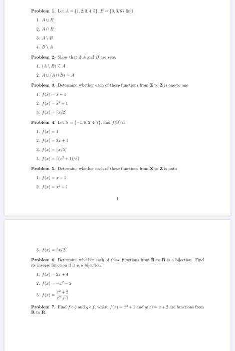 Solved Problem 1 Let A 12345 B 036 Find 1