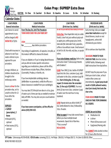 Fillable Online Colonoscopy Bowel Preparation Instructionssuprep Fax