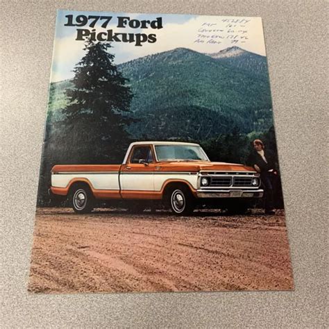 1977 Ford Pickups F100 F150 F250 F350 Ranger Custom Dealer Brochure