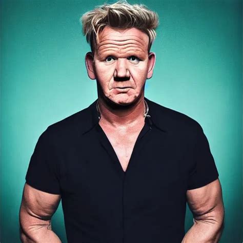 A Medium Shot Of Gordon Ramsay Oil On Canvas Studio Stable