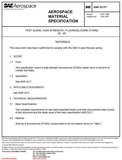 SAE AMS 3217 7 2003 SAE AMS3217 7 2003 Test Slabs High Strength