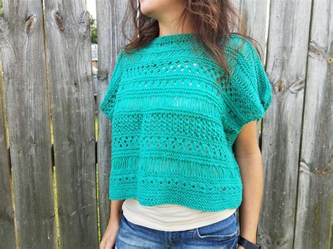 Loose Knit Top Swimsuit Coverup Knit Tunic For Spring Or Summer