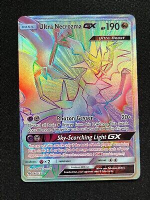 Pok Mon Ultra Necrozma Gx Forbidden Light Rainbow Rare Holo