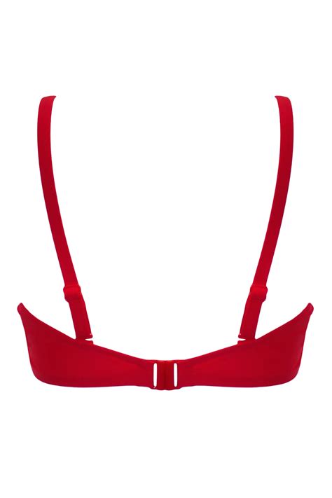 Free Spirit Strapless Underwired Bikini Top In Red Pour Moi