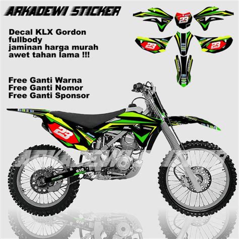 Jual Stiker Motor Klx Gordon Fullbody Decal Klx Gordon Fullbody