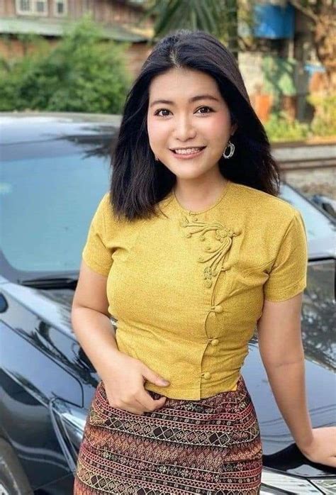 Traditional Dresses Designs Burmese Girls Myanmar Dress Design