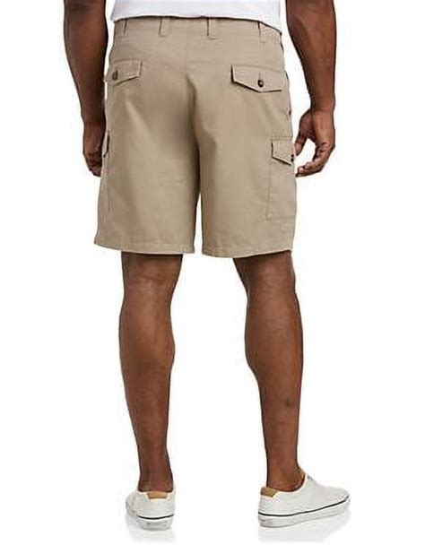 Big Tall Essentials Dxl Mens Dark Khaki Plus Size Cotton Twill Cargo