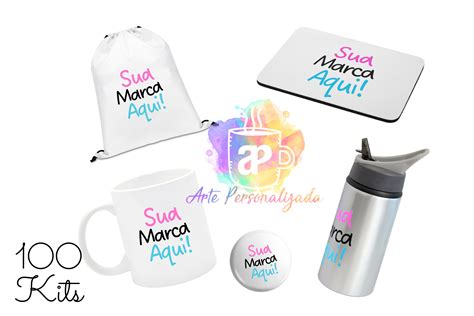 100 Kits Executivos Personalizados Arte Personalizada Brindes E