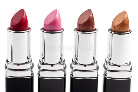 Line Of Lipsticks With Different Colors Stock Image Image Of Glamour