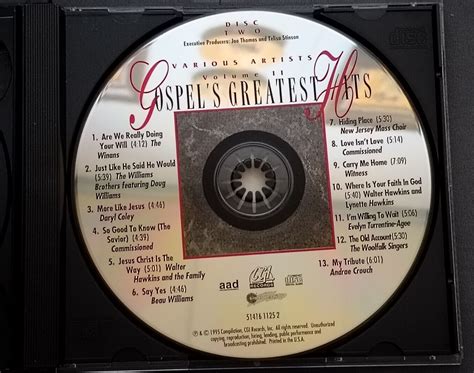 Gospels Greatest Hits Volume 2 Various Artists 2 Cd Set And Book