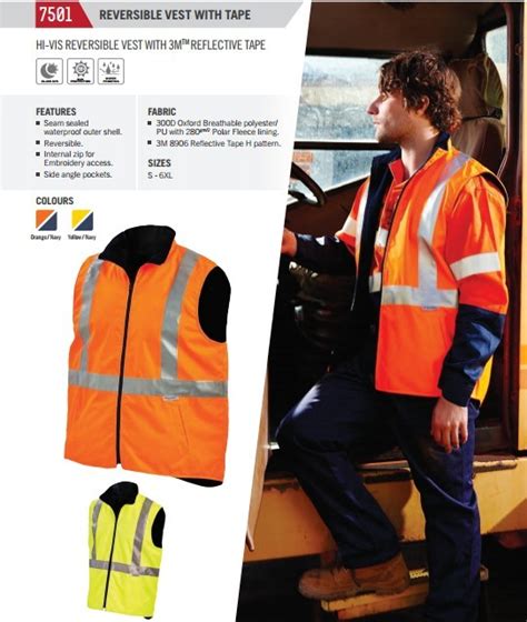 WORKIT HiVis 2 Tone Reversible Vest with Reflective Tape (7501)