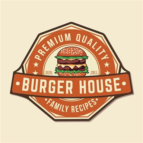 Conjunto De Logotipo De Fast Food Emblema Vintage Da Burger House