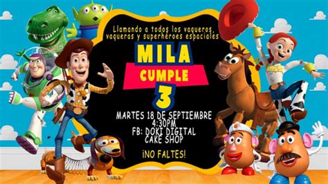 Invitación Digital Imprimible De Toy Story Mercadolibre