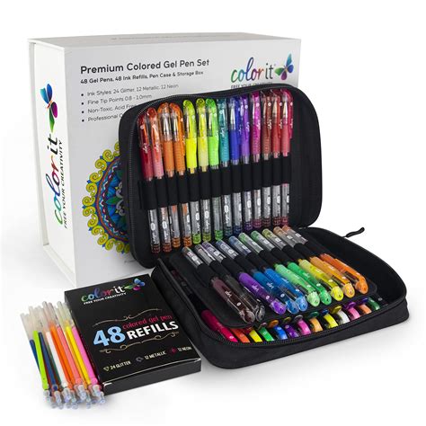 Buy Coloritglitter Gel Pens For Adult Coloring Books 96 Pack 48