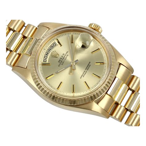 Rolex Day Date 1803 36mm Yellow Gold Champagne Dial Cal1556 1969 Buy Pre Owned Rolex Watch