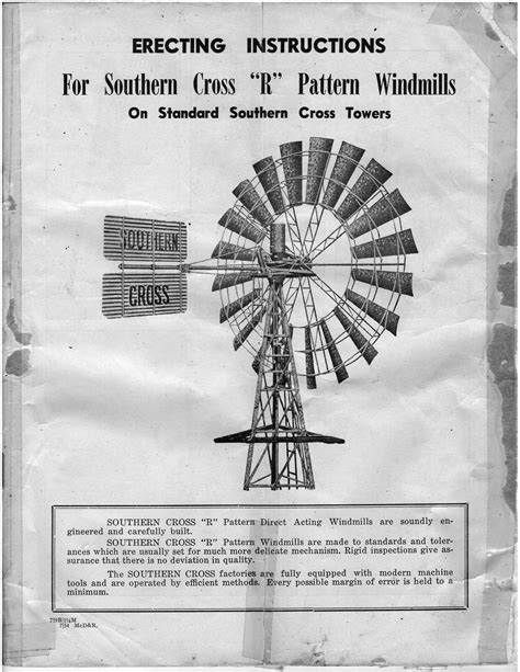 Southern Cross Windmill 1903 Ag H A G Ja R Z Iz Manuals 1950 Catalogue