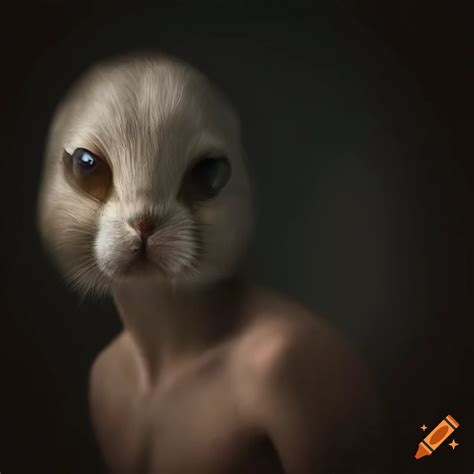 Surreal Artwork Of A Person With A Bunny Head