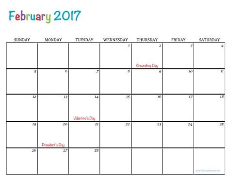 Free Printable Calendar February 2017 To Simply Inspire