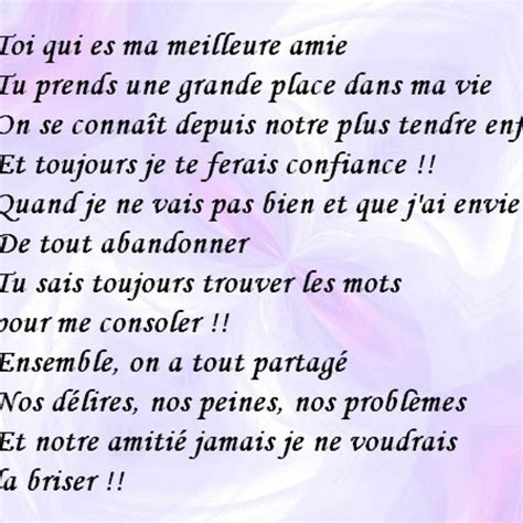 Poeme Pour Sa Meilleure Amie