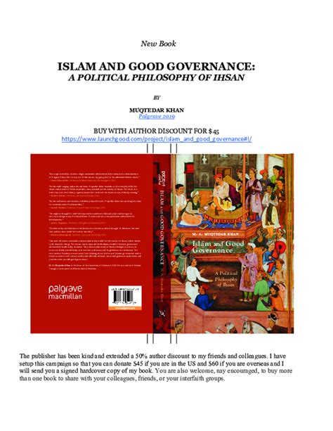 Pdf Islam And Good Governance A Political Philosophy Of Ihsan